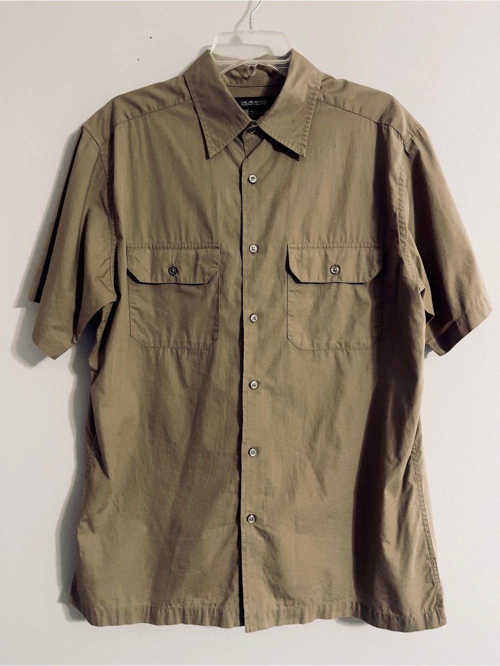 Vintage Murano Mens Button Up Dress Shirt Sz L Button Up Cotton Preppy Workwear